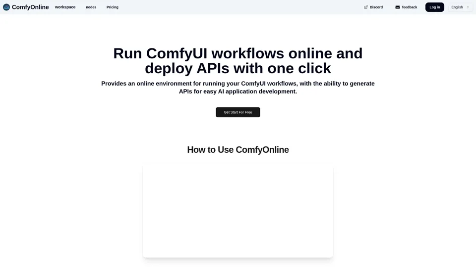 ComfyOnline: A Cloud-Based Platform for Running ComfyUI Workflows