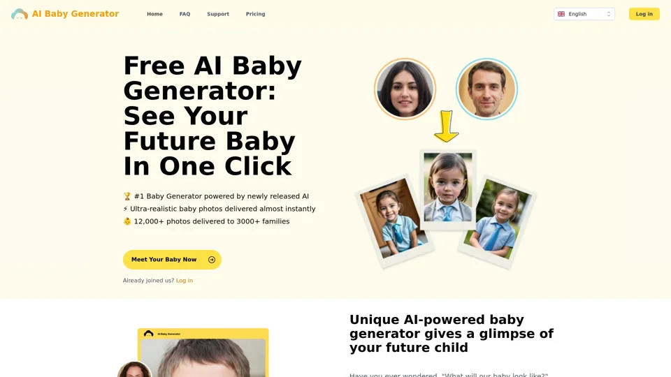 Discover the Future: AI Baby Generator Reveals Your Baby's Face in Seconds