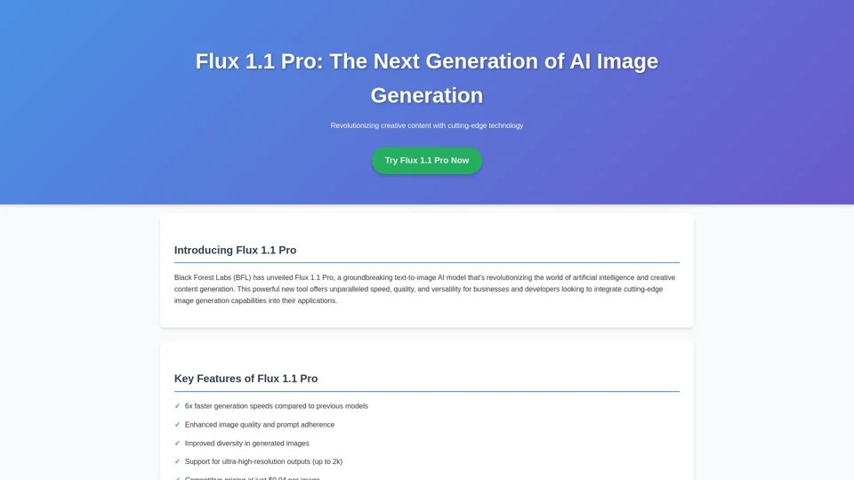 Flux 1.1 Pro: La próxima generación de generación de imágenes de IA