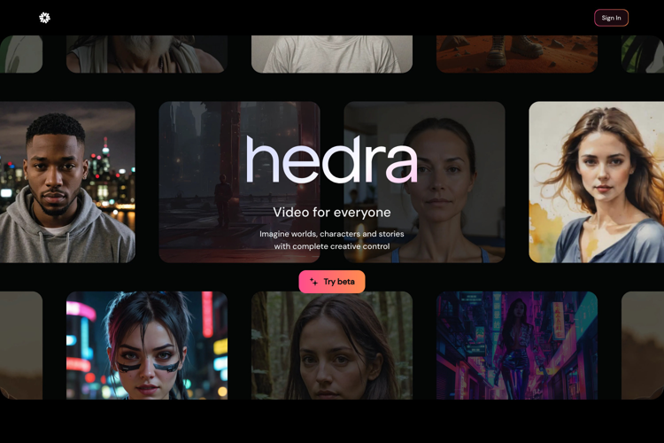 Hedra AI: Generate speaking and singing videos from text and pictures.