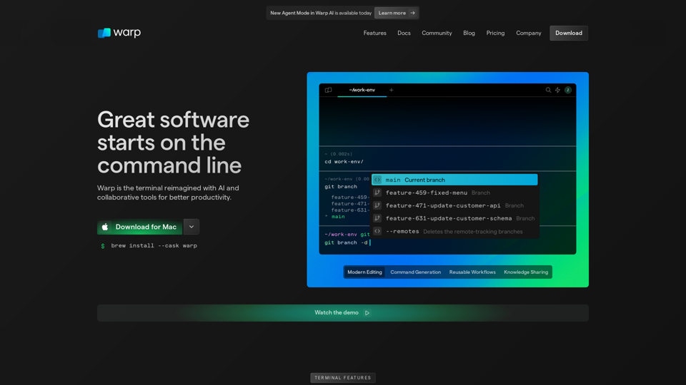 Warp: Your terminal, reimagined