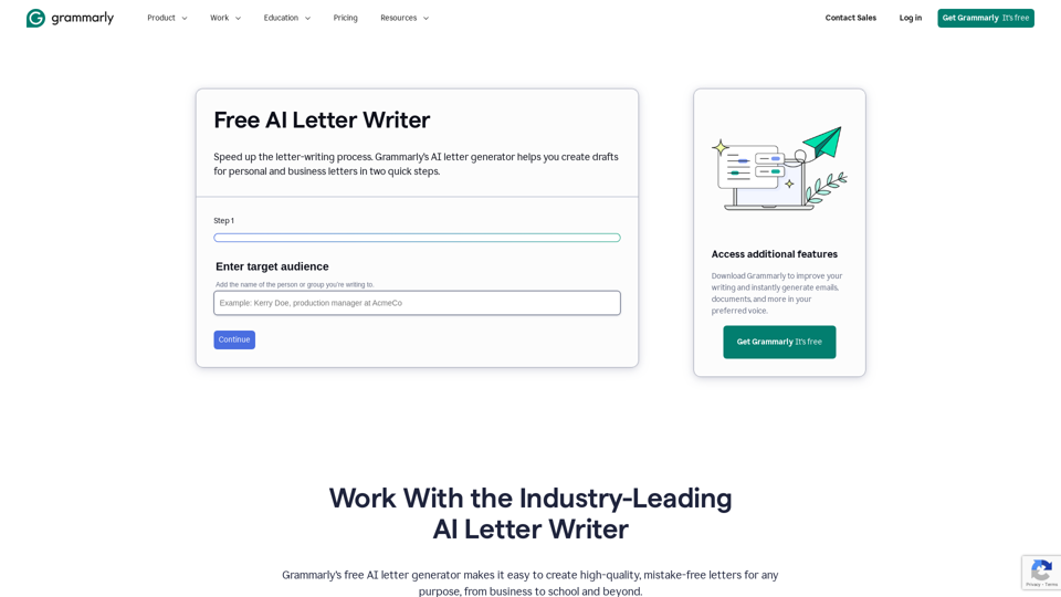 Free AI Letter Writer