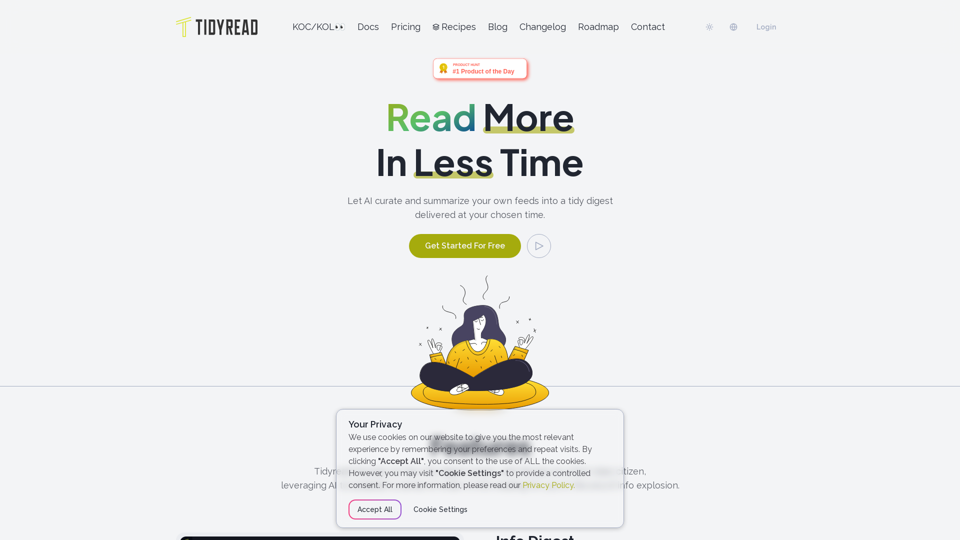 Tidyread - AI-Powered Customizable Information Digest