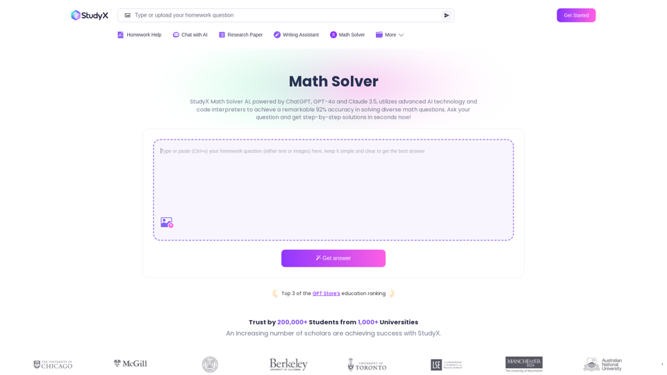 Free Math Solver with StudyX Math AI