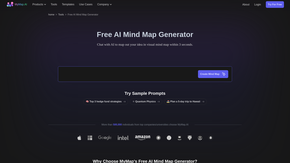 Free Mind Map Generator | AI Maps Out Any Idea in 3s