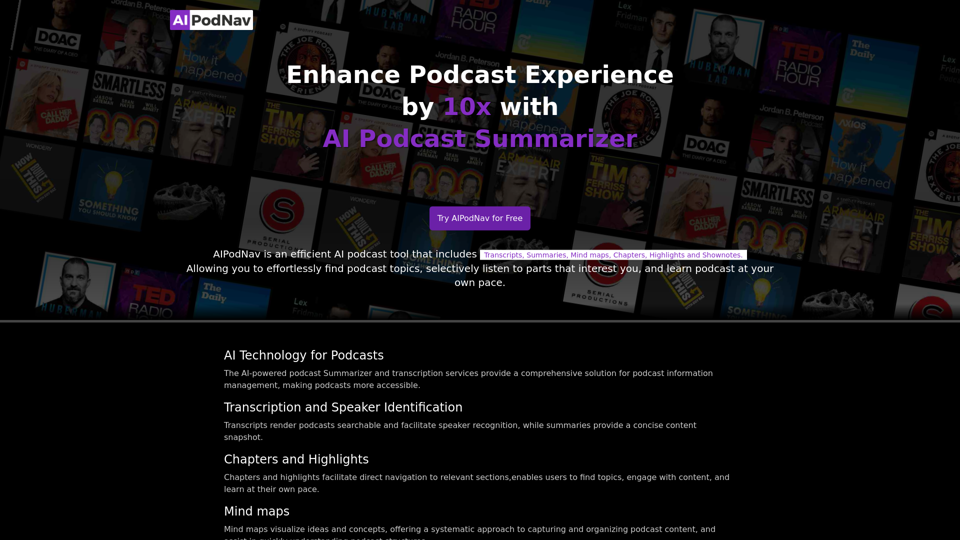 AIPodNav: Revolutionizing Podcast Experience with AI