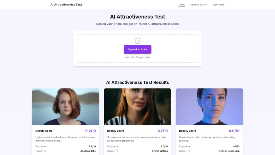 AI Attractiveness Test: Measure Your Beauty Score with Advanced Facial Analysis