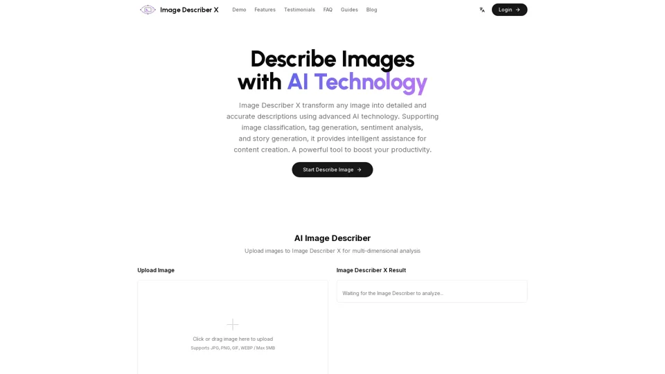 Image Describer X: Unlock the Power of AI-Driven Image Analysis